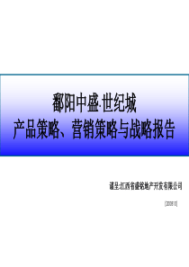 江西鄱阳中盛世纪城产品策略营销策略与战略报告_255P