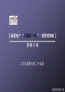 海晨地产公园道1号房地产项目营销策略方案118页 