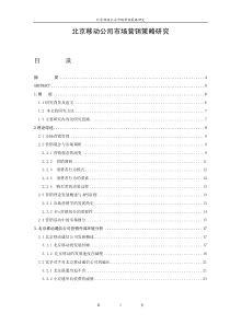 移动北京公司市场营销策略研究