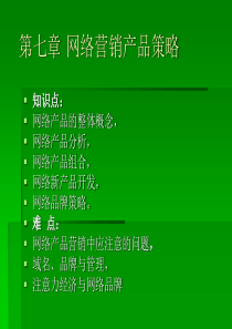 第七章网络营销产品策略