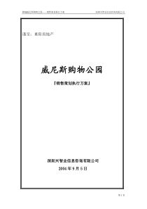 聊城威尼斯购物公园销售策划方案