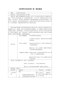 《化学式与化合价》第一课时教案