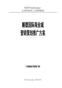 顺德国际商业城营销策划推广方案