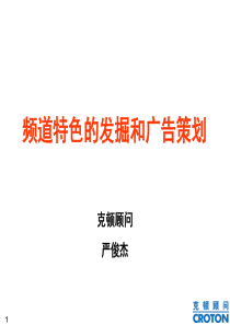 频道特色的发掘和广告策划-08频道广告营销研讨