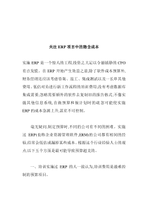 关注ERP项目中的隐含成本(doc 6)