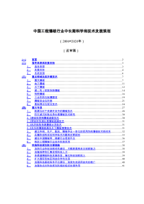 中国工程爆破行业中长期科学和技术发展规划(XXXX～2020