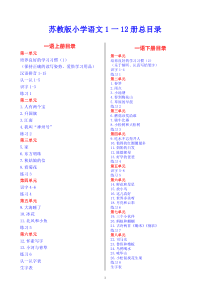 苏教版小学语文课本1-12册总目录