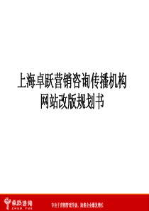 上海卓跃营销咨询传播机构网站改版规划书