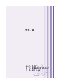 《营销计划》49页