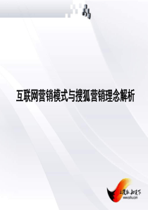 (精品)互联网营销模式与搜狐营销理念