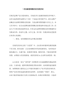 一次创新营销模式的失败尝试(doc 8)