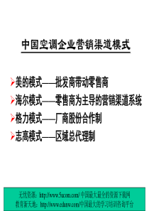 中国空调企业营销渠道模式(1)