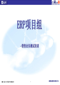 ERP项目组销售业务测试培训