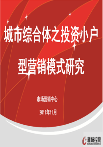 城市综合体之投资小户型营销模式研究80p