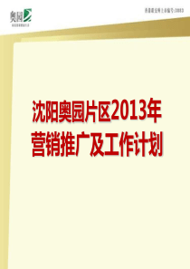 沈阳奥园片区营销推广及工作计划