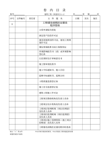 中山归档建筑安装卷内目录