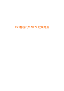 【网络营销】XX电动汽车SEM效果方案