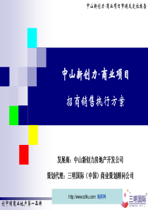 中山新创力商业项目招商销售执行方案