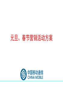 中国移动通信元旦、春节营销方案