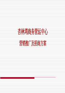 厦门杏林湾商务营运中心商务综合体营销推广及招商方案_87PPT