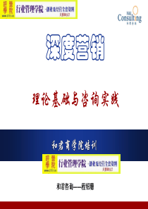 和君咨询深度营销理论基础与咨询实践课程培训(PPT38页)