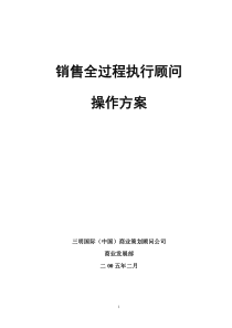 房地产项目销售全过程执行顾问操作方案模板86页