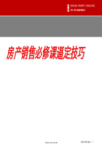 房地产销售逼定技巧培训(百强地产内部资料)