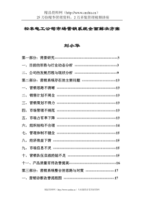松本电工市场营销系统全面解决方案