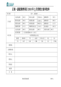 正商·蔚蓝港湾XXXX年3月份营销方案修改