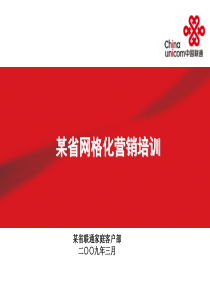 某省联通网格化营销培训材料