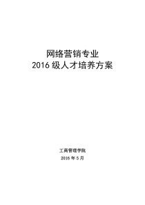 网络营销专业人才培养方案(普通)