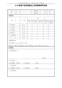 3.19房地产项目销售员工试用期绩效评估表