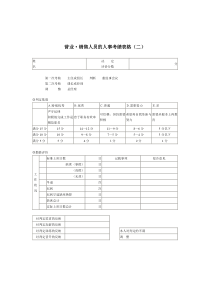 营业·销售人员的人事考绩表格2（DOC 1页）