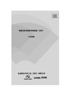 金龙联合汽车销售业务员绩效考核制度(DOC 33页)