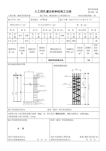 人工挖孔灌注桩单桩施工记录(改)2