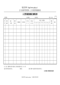 人工挖孔灌注桩施工验收记录