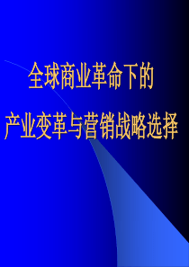 全球商业革命下的产业变革与营销战略选择