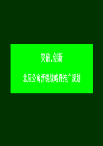 北辰公寓营销战略暨推广规划(终稿)