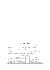 电力集团某大型电气配件企业销售员岗位说明书