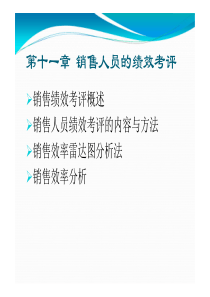 第十一章销售人员的绩效考评