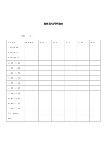 营销员时间调查表