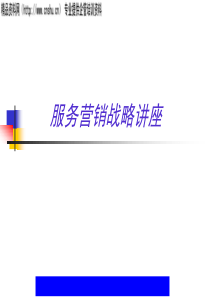 服务营销战略讲座(ppt96)