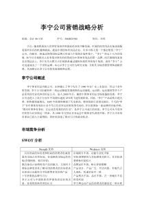 李宁公司营销战略分析