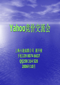 YAHOO竞价交流会销售资料