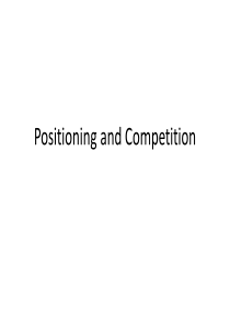 【市场营销英文版】12Positioning and Competition