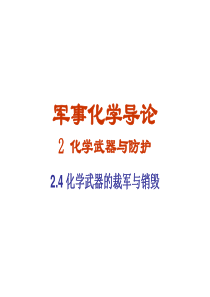 【精】第九讲-化学武器的裁军与销毁