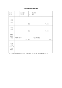 公司注销登记核定情况