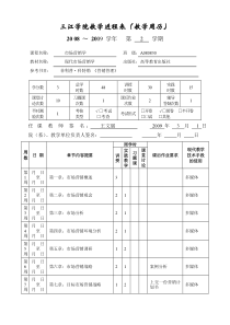 市场营销学--王文丽doc-周数