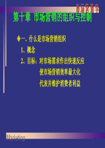 市场营销的组织与控制