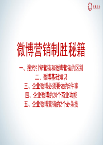 微博营销制胜秘籍